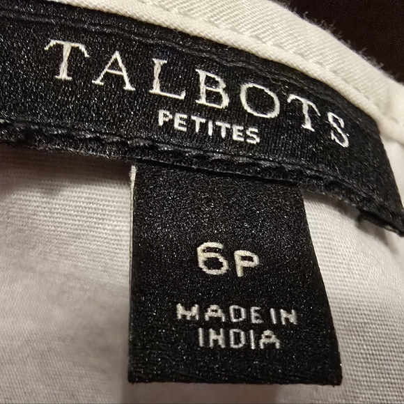 White Sleeveless Talbots 6P Cotton Spandex Top - Picture 5 of 9